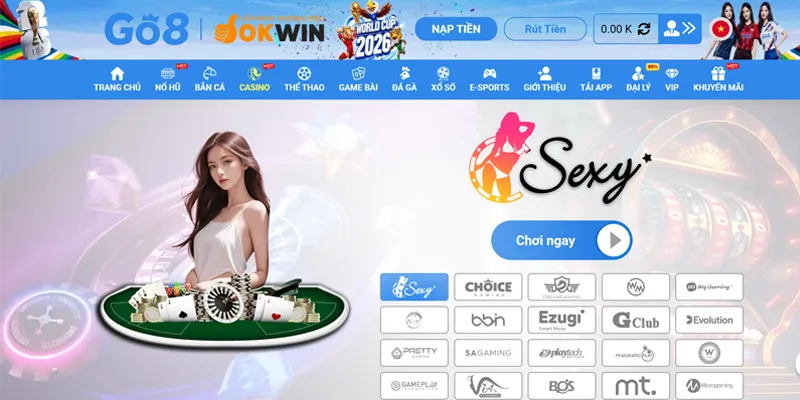Casino Go8 cùng các nhà cung cấp game Hot nhất 2026